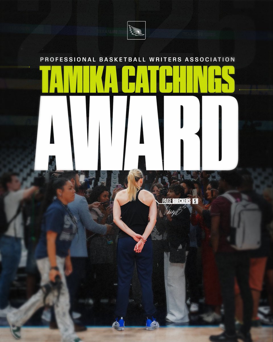 Paige Bueckers is the winner of the third annual 2025 PBWA Tamika Catchings Award ⭐

The award honors the WNBA player who best combines high level on-court performance with professionalism, cooperation, and dignity in dealing with the media and the public.