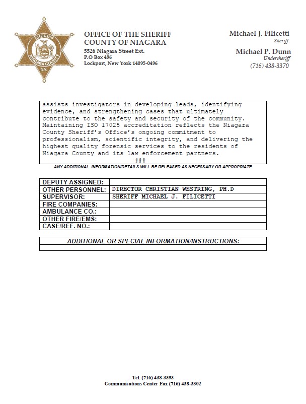 Niagara Sheriff tweet media