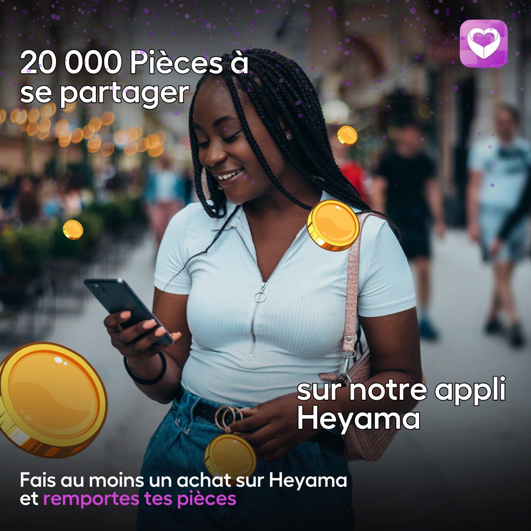 Heyama_App's tweet photo. 🚨 ALERTE 20 000 PIÈCES À SE PARTAGER CHEZ HEYAMA !

Cette semaine, 20 000 pièces seront distribuées sur Heyama 💰🔥
Le stock de pièces est prêt !
Chaque mercredi et vendredi, 2 utilisateurs seront tirés au sort et repartiront chacun avec 5 000 pièces directement sur leur compte. https://t.co/VYb7dsWxyw