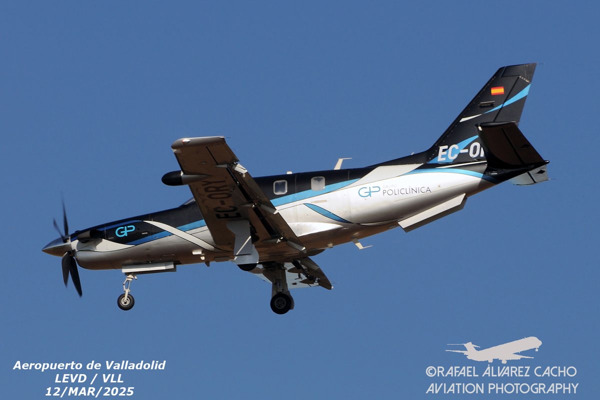Hoy 12 de Marzo visitó el <a href="/AeropuertoVll/">Aeropuerto de Valladolid</a> este Socata TBM-850 EC-ORY,  llegando desde el Aeropuerto de #Ibiza (LEIB/IBZ) y perteneciente el Grupo de Sanidad Privado de Ibiza y Formentera, Grupo Policlinica <a href="/grupopoliclinic/">grupopoliclinica</a> . Siempre bonitos los Socata.