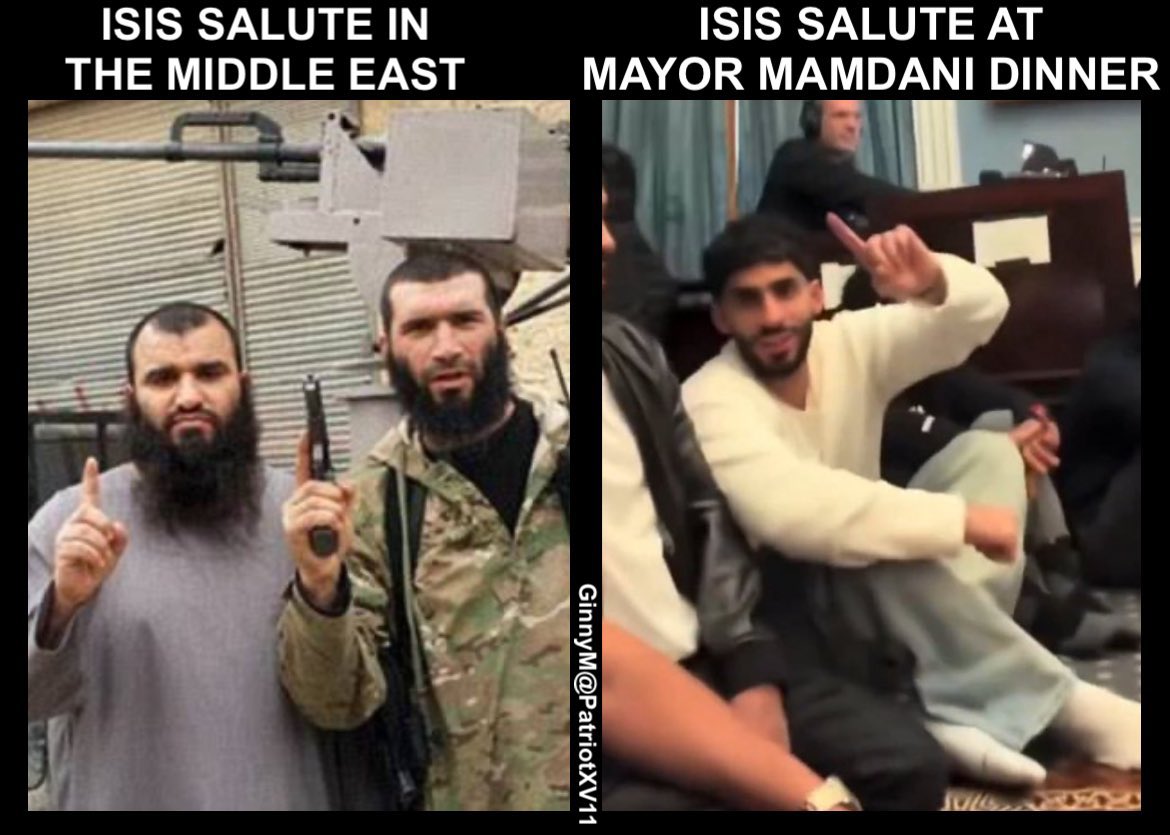 <a href="/NYCMayor/">Mayor Zohran Kwame Mamdani</a> Since when is flashing the ISIS salute inside Gracie Mansion “breaking bread”?