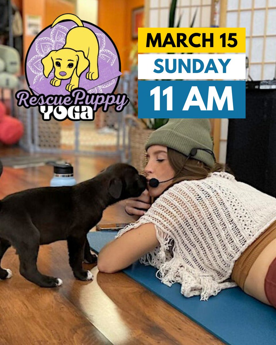 What cures a Saint Patrick's Day hangover better than puppy kisses?🍀😍 

Get downdog with Rescue Puppy Yoga this Sunday at On Rotation with White Rock Dog Rescue &amp; Rescue Puppy Yoga! 🐶 🧘‍♀️ 💕 

🍻 ❤️ 🤘