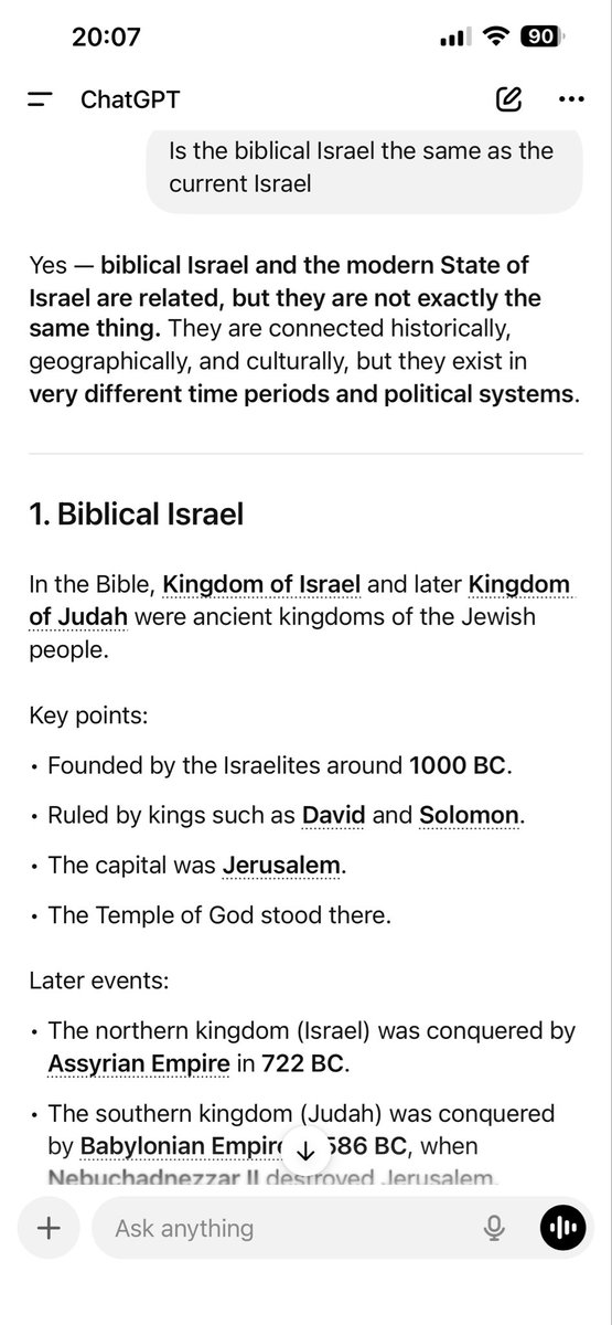 oluwaricco's tweet photo. @PereEgbi PLEASE WHERE IS THE BIBLICAL ISREAL??? 

SO WHEN BABYLON TOOK CAPTIVES FROM JUDAH INCLUDING DANIEL AND LATER DESTROYED JERUSALEM, IS THAT NOT THE SAME ISREAL WE KNOW OF TODAY STILL

ISREAL IS THE SAME IN THE BIBLE AND IS THE SAME NOW

AND WE ALL SERVE THE SAME JESUS https://t.co/mE42qmNbVa