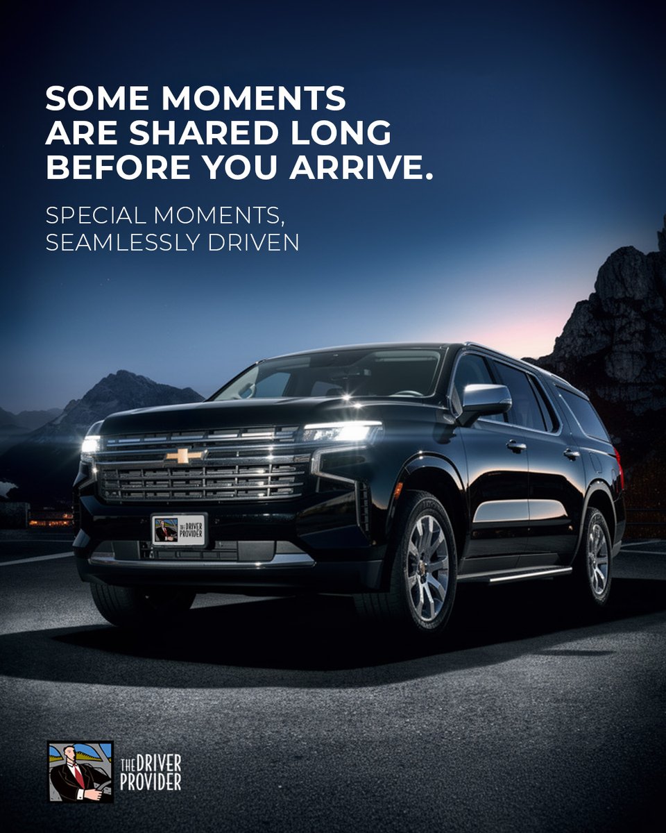 DriverProvider's tweet image. Memorable experiences start before the destination.
Professional, seamless transportation for the moments that matter most.

Book your ride with driverprovider.com.

#TheDriverProvider #LuxuryTransportation #ExecutiveTravel