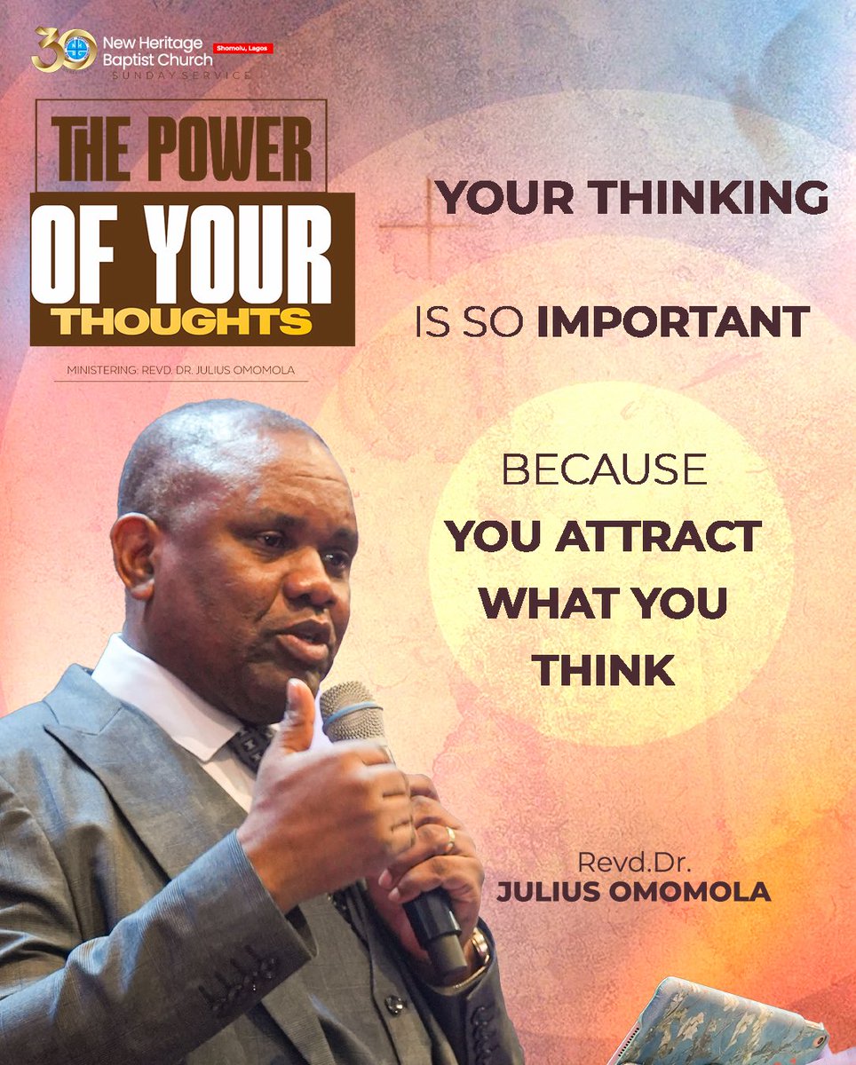 NHBCHQ's tweet photo. The quality of your thoughts determines the quality of your life. 🤔
Relive last Sunday sermon with Revd. Dr. Julius Omomola is now streaming on our YouTube channel https://t.co/84vuAT4h2O
#ThePowerofYourThoughts
#SundayService
#ProductiveThinking
#MuchMore
#NHBCHQ https://t.co/7kJ9qkJ9a8