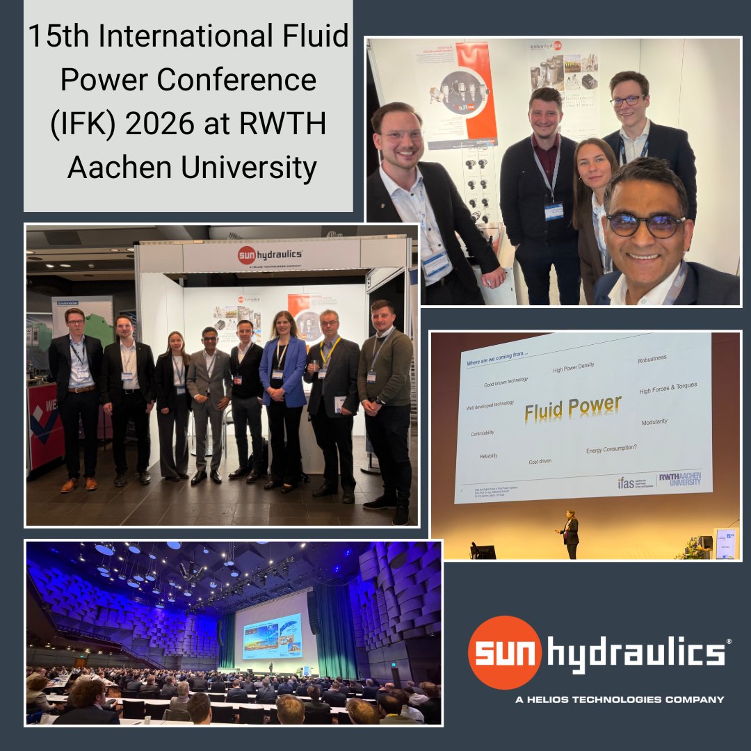 The Sun Hydraulics Germany team had a wonderful experience at the 15th International Fluid Power Conference (IFK) 2026 at RWTH Aachen University.