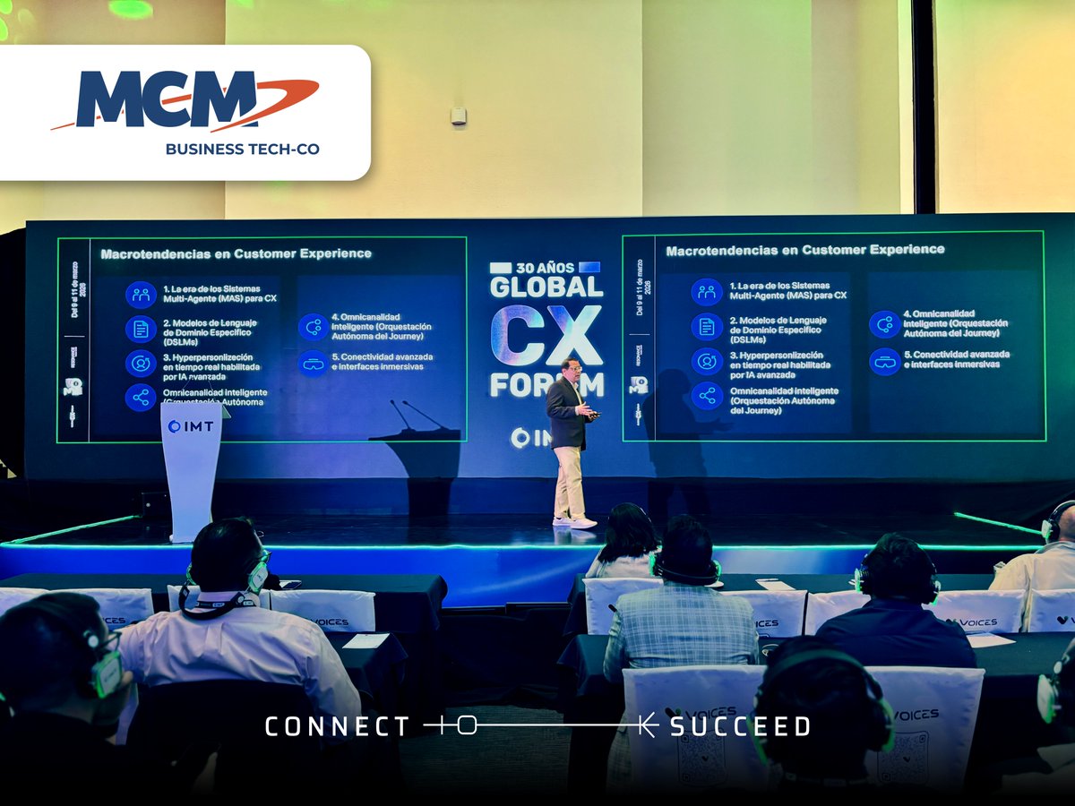 Así se vivió nuestra participación en #GlobalCXForum.

Nuestro Líder de Producto UCaaS &amp; CCaaS, Manuel Hernández, participó como speaker con la charla:
“De la estrategia a la ejecución: el camino tecnológico hacia un Customer Experience”.

#MCMBusinessTechCo #Symphony