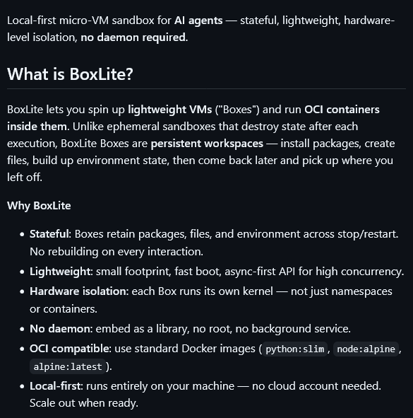 Run 100s of agents safely with untrusted code on one machine. Boxlite ...