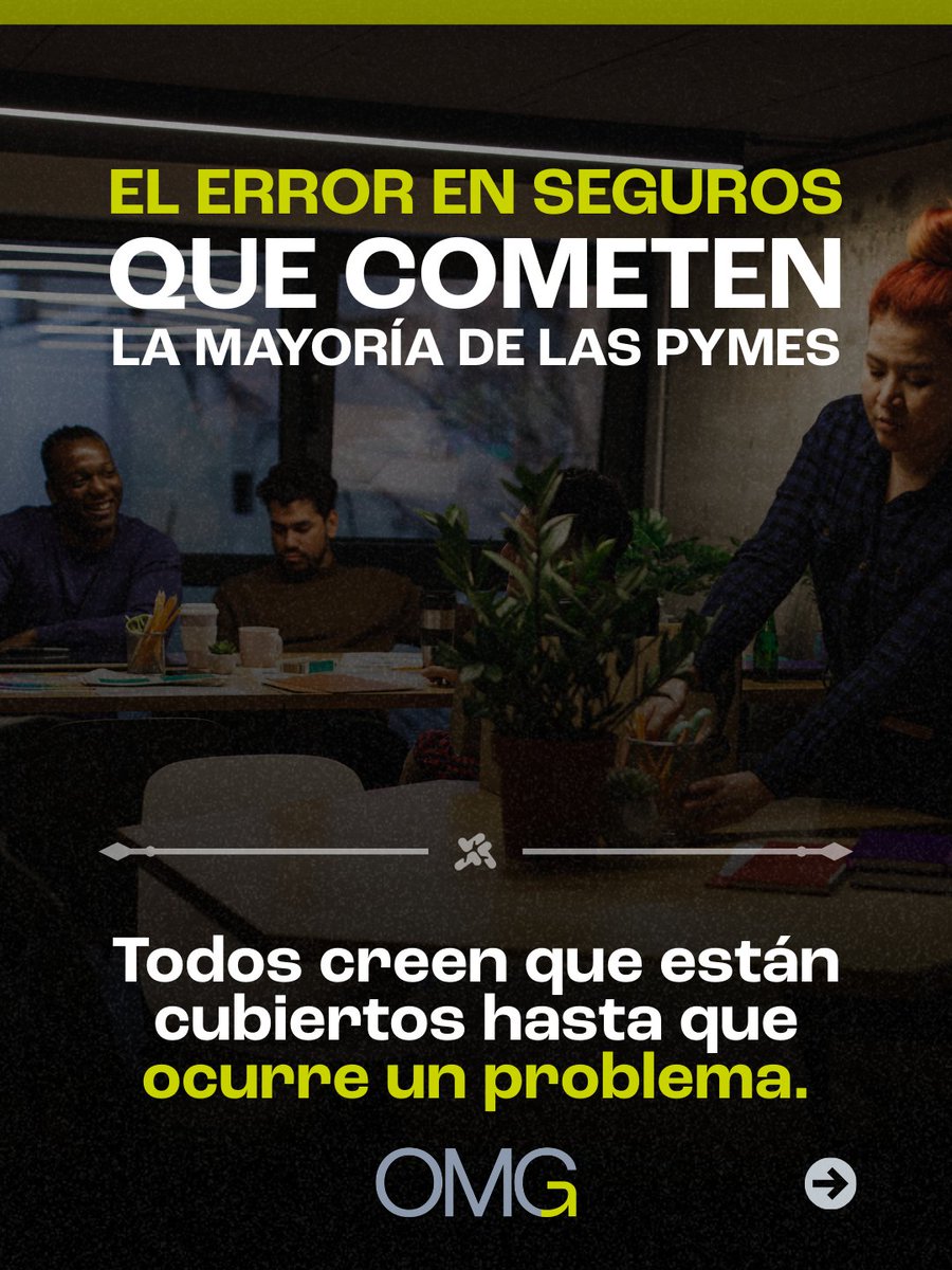 OMGConsultora's tweet photo. La mayoría de las PyMEs cree que tiene sus seguros en orden.

Pero en la práctica vemos tres problemas muy comunes:

• empresas pagando coberturas que no necesitan
• riesgos importantes sin cubrir
• pólizas contratadas hace años que nunca se revisaron https://t.co/zMxwAJRp2f