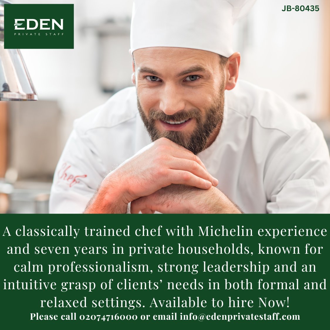 EdenPrivateStaf's tweet image. ✨ Michelin-Trained Private Chef – Exceptional, Calm &amp;amp; Highly Skilled ✨

edenprivatestaff.com/resume/private…
#PrivateChef #MichelinChef #FineDining #HouseholdStaffing #YachtChef #LuxuryRecruitment