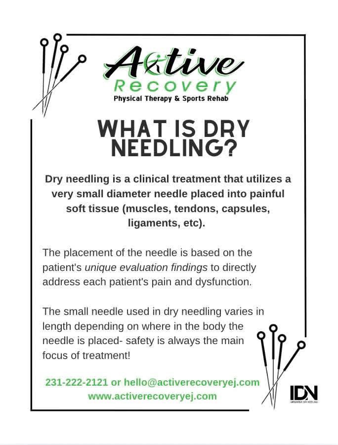 activerecovpt's tweet photo. 🎉🎉DRY NEEDLING IS HERE 🎉🎉

Kristi was certified last fall to provide #DryNeedling services and we are ready to hit the ground running, adding this innovative and effective treatment to our current program. 

231.222.2121 hello@activerecoveryej.com

#physicaltherapy #wellness https://t.co/3WHUBE4wKM
