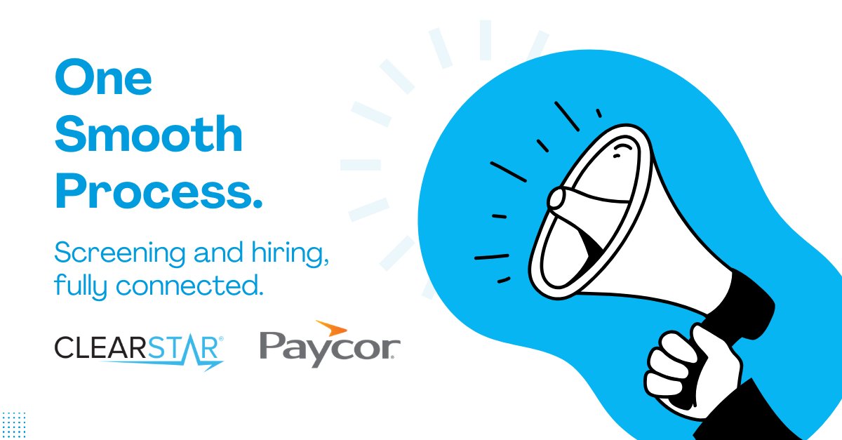 Partnership Spotlight! ClearStar + <a href="/PaycorInc/">Paycor</a> = streamlined hiring and built‑in screening that keeps workflows moving.
Learn more ➝ hubs.la/Q045nJMK0