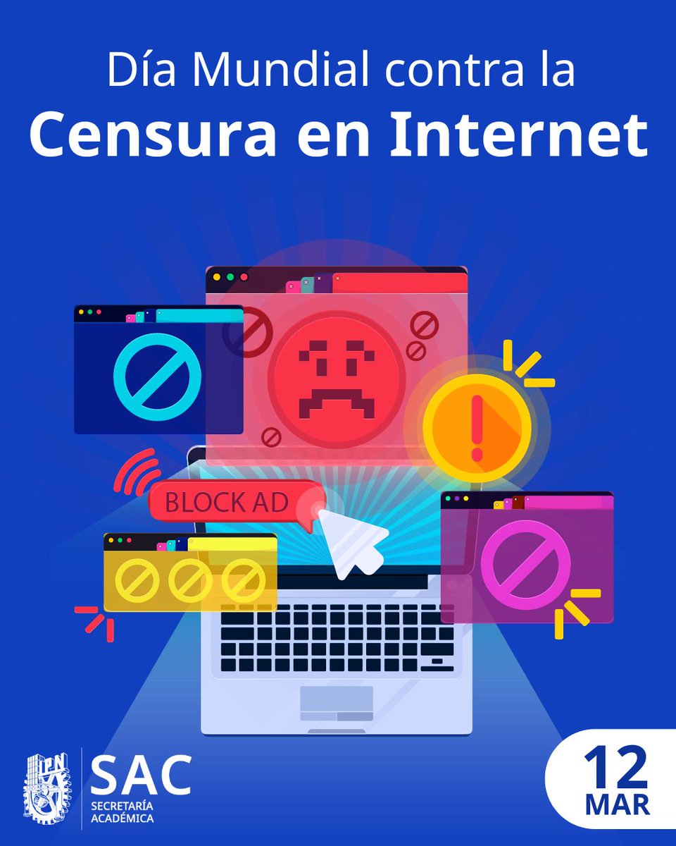 AcademicaIPN's tweet photo. Internet libre, ideas sin límites. 🌐
En el Día Mundial contra la Censura en Internet, reflexionamos sobre la importancia de una red abierta que promueva el acceso al conocimiento y la libre expresión. 💻
#InternetLibre #LibertadDigital #AccesoALaInformación #InnovaciónDigital https://t.co/pZ85XPQziA