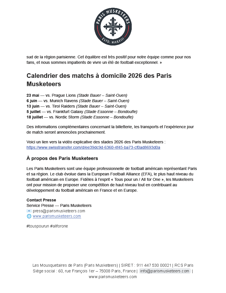 Paris Musketeers tweet media