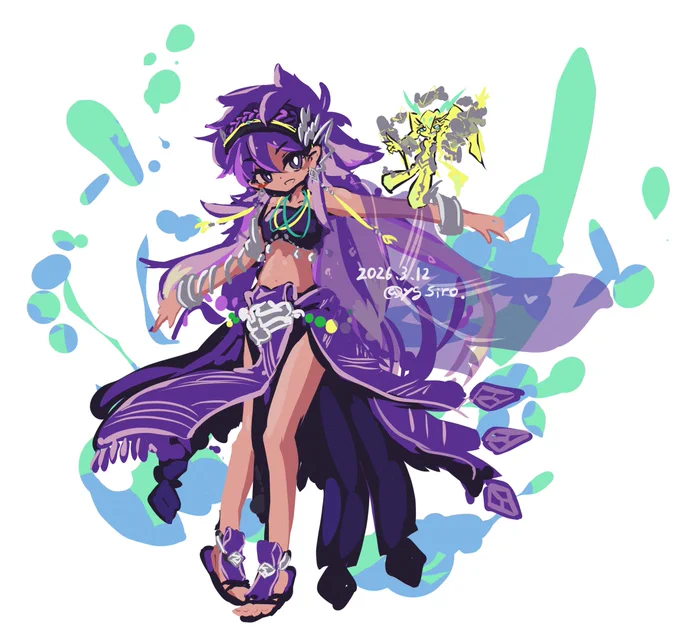 絢嵐たるメガラの憑依先の少女が可愛かった。 #OCGファンアート
