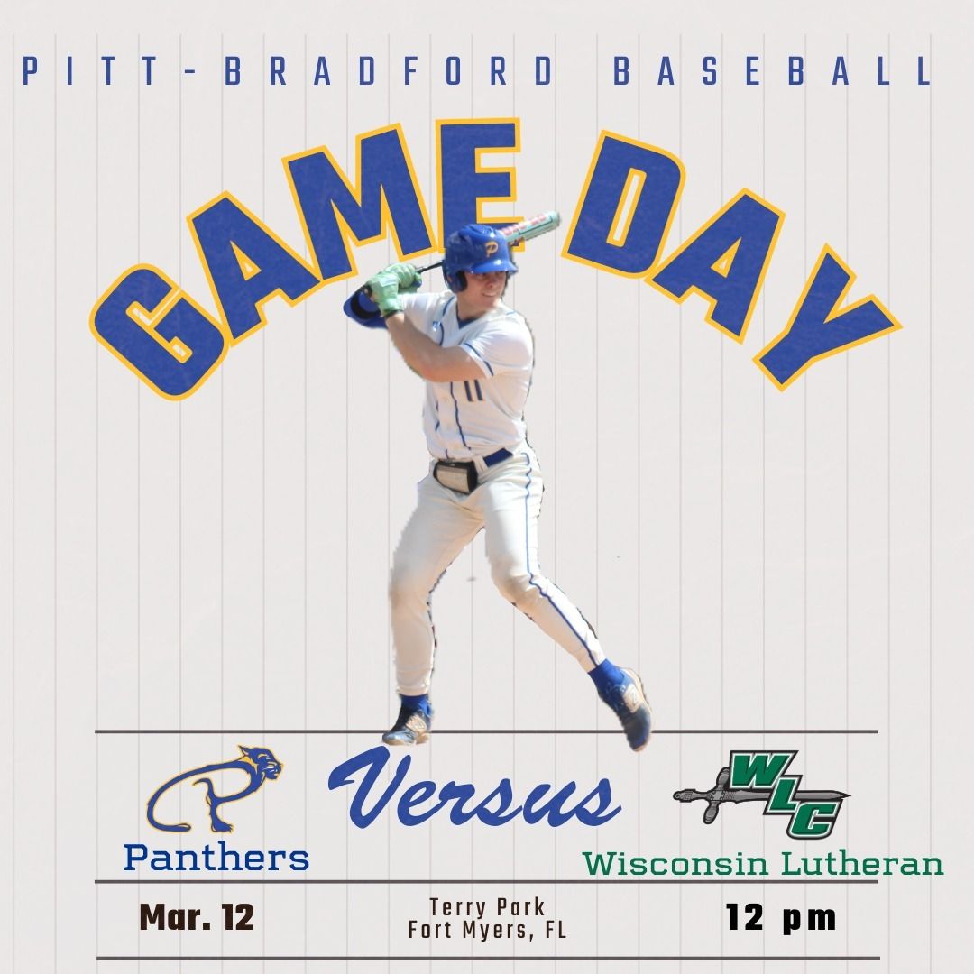 UPB_Panthers's tweet photo. Gameday: @UPB_Baseball vs. @wlcsports
12:00 p.m. | Fort Myers, FL | Terry Park
🎥 - https://t.co/NFJTCmY1HI 
🔢 - https://t.co/aTXvezp8VX https://t.co/NXd9v1TQxL