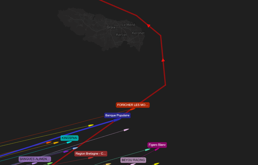 VoileBanquePop's tweet image. 📍 Groix 

Le Figaro Banque Populaire aux détours de l'île de Groix avant d'entamer la dernière ligne droite vers Concarneau.  

⛵ 3e
🏁 30nm
🗺️ bit.ly/4unOyRd

#PassionVoile