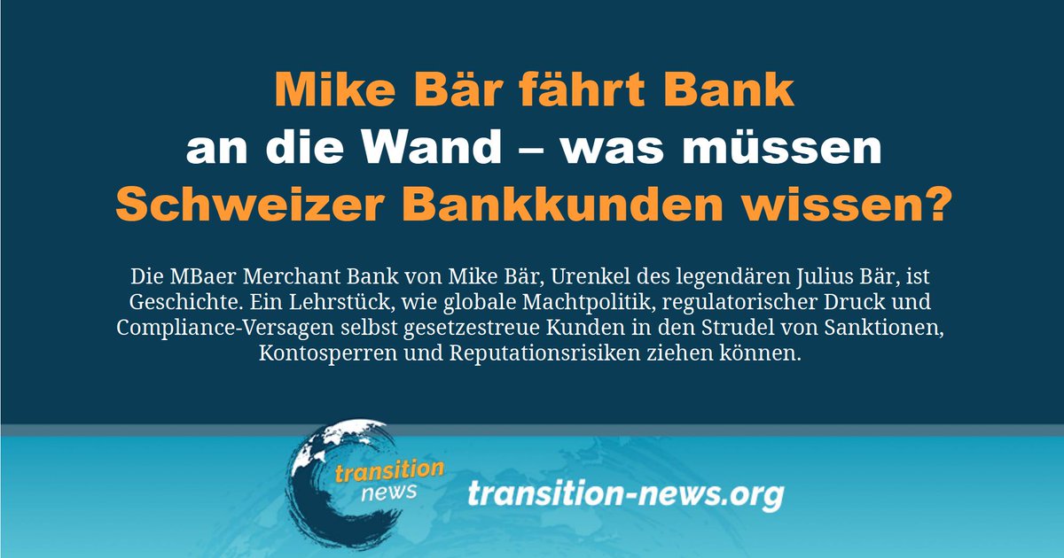 C_Transition2's tweet photo. Weiterlesen ... (https://t.co/9sCIh0YrOV)
#transitionnews #Schweiz #Bank #merchantbank https://t.co/HNbRHMJHSv
