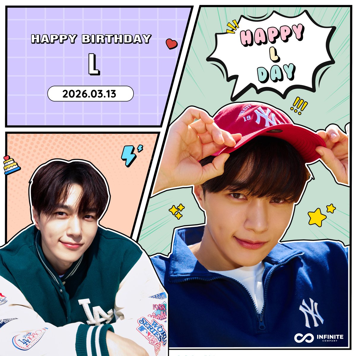 ⛤ 𝙷𝙰𝙿𝙿𝚈 𝙱𝙸𝚁𝚃𝙷𝙳𝙰𝚈! 𝙻 ⛧
⠀
🎂𝟸𝟶𝟸𝟼.𝟶𝟹.𝟷𝟹🎂
#HappyLDay
⠀
#인피니트 #INFINITE
#L #KimMyungSoo