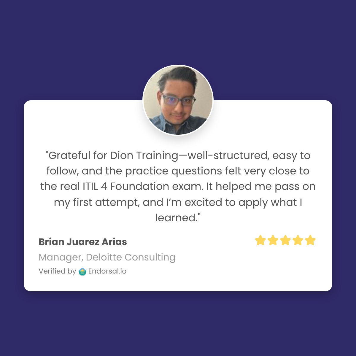 Thanks, Brian Juarez Arias! Check out what our students are saying about our courses at DionTraining.com