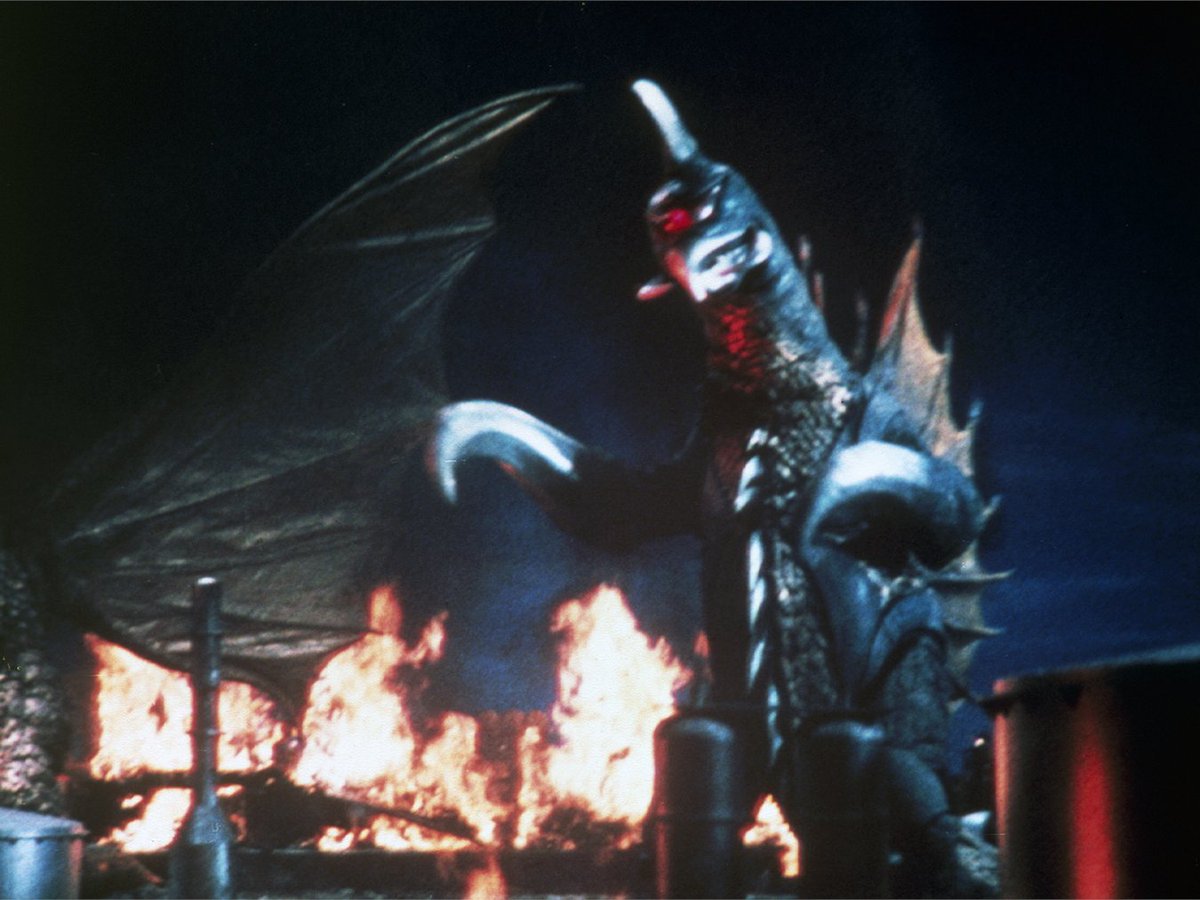 54 years ago today, the cyborg space monster Gigan first appeared in Godzilla vs. Gigan (1972), joining King Ghidorah in battle against Godzilla and Anguirus.