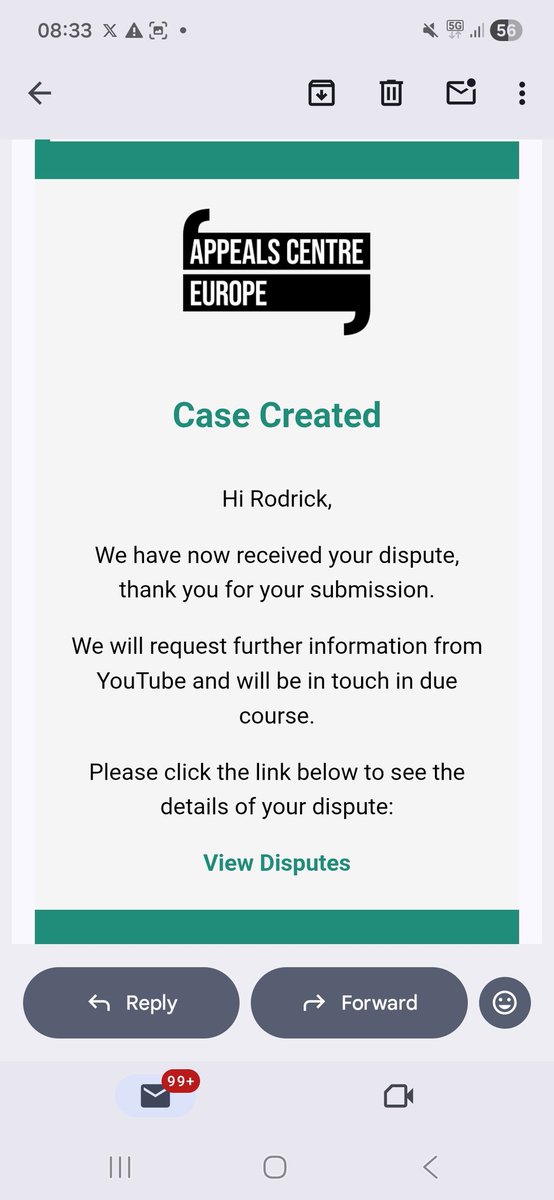 Ro84636Rodrick's tweet photo. Hello @TeamYouTube Hi @TeamYouTube,

My YouTube channel was terminated and I submitted a dispute through Appeals Centre Europe on September 13, 2025 (Case #2025-010235-YT).

Appeals Centre Europe has already issued a decision in my favor. The dispute process has now reached the https://t.co/aCHpoXsLlM