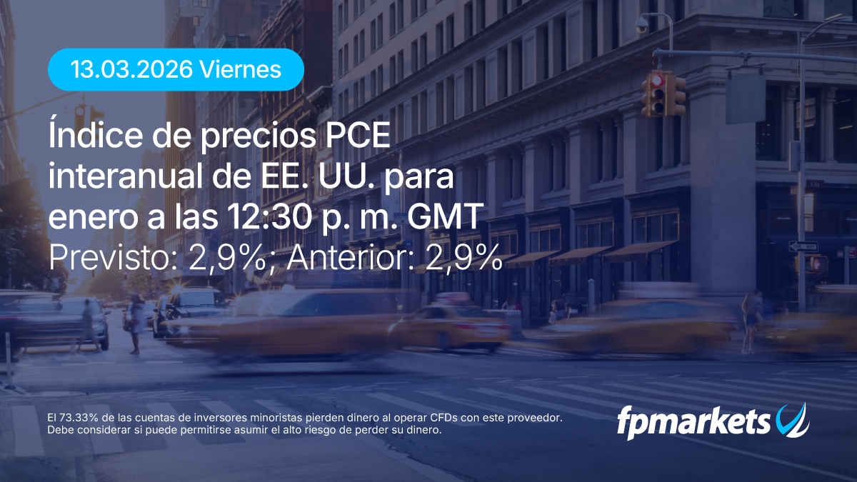 🗓Próximos eventos económicos más destacados 
13/03/2026 Viernes

Con los datos interanuales de #inflación del #IPC general y subyacente de EE. UU. correspondientes a febrero manteniéndose estables, la atención del día se traslada a las cifras de #inflación del #PCE de enero.