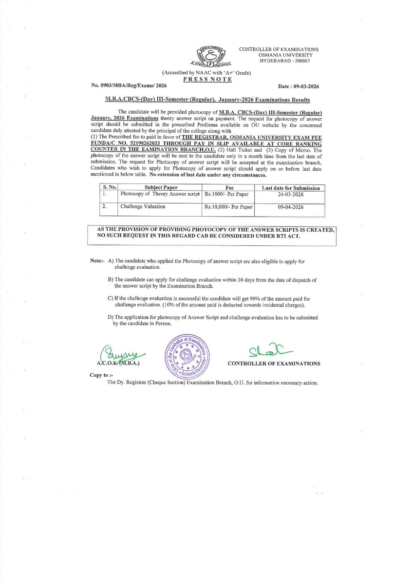 Osmania University tweet media