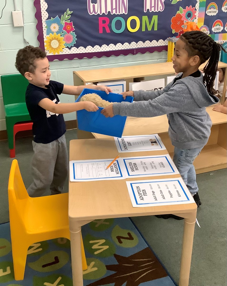 FELS_kids's tweet photo. Our young learners at Paley welcomed stuffed animal “pets” during a special Adoption Activity! 🧸🐶 Through play, they learned how caring for a pet builds responsibility and brings joy to a home.

#HandsOnLearning #CompassionInAction #EarlyLearningFun #AdoptDontShop https://t.co/YNazGtU4NU