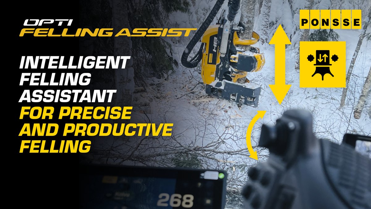 ReadyQuip's tweet photo. PONSSE has introduced OptiFellingAssist, the world’s first intelligent felling assistant developed by a forest machine manufacturer.
https://t.co/nUiQWqbsFf https://t.co/8eWyWwZ0bF