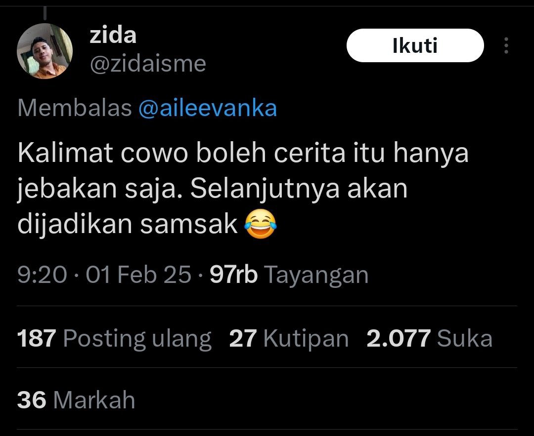 hananakmal_'s tweet photo. @Ndrewstjan akan selalu relevan 😂 https://t.co/7V05Wn3zRK