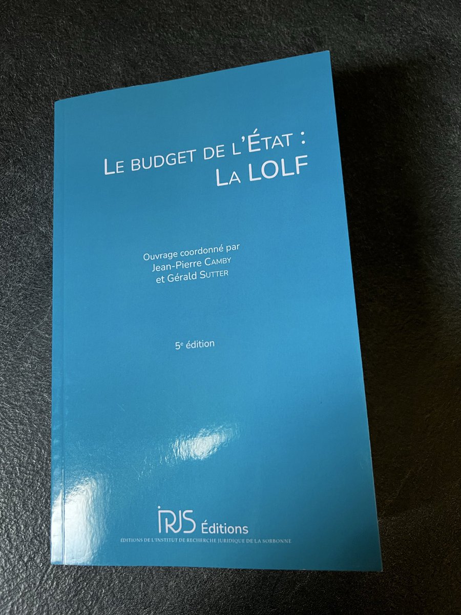 aurelien_baudu's tweet photo. Et voici la 5e édition de ce classique ouvrage de référence sur la #LOLF initié par @jpcamby et désormais coordonné avec @GeraldSutter chez @IRJS_Paris1
Grand merci aux auteurs pour ce bel ouvrage et dont je recommande la lecture 📖 à tous les passionnés de finances publiques ! https://t.co/nxKe2wAHgb
