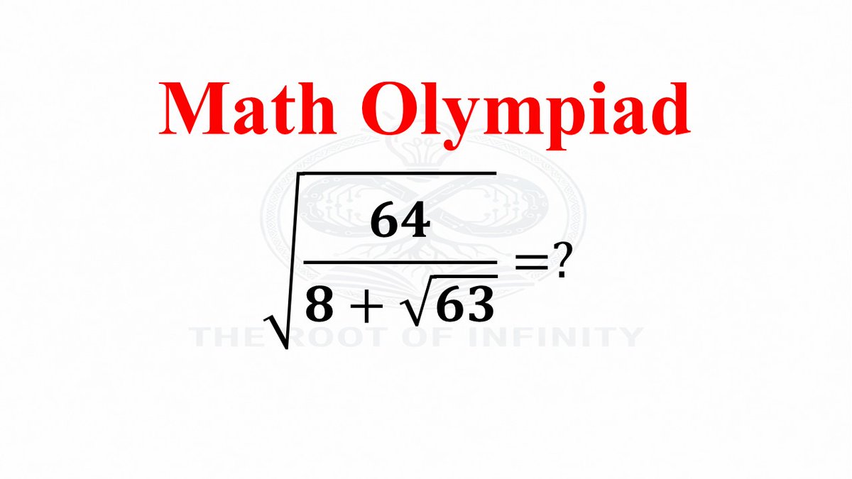 parth_hirpara05's tweet photo. Can you simplify this beautiful Math Olympiad expression? 
Looks messy… but the answer is surprisingly elegant
Try solving it before checking the solution 
#Math #Mathematics #MathPuzzle #MathOlympiad #STEM #MathChallenge #NumberTheory #Algebra #MathLovers #MathProblems #BrainTeaser #LearnMath #MathCommunity #ProblemSolving #STEMEducation #MathFun #MathTricks #MathGeek #PureMath