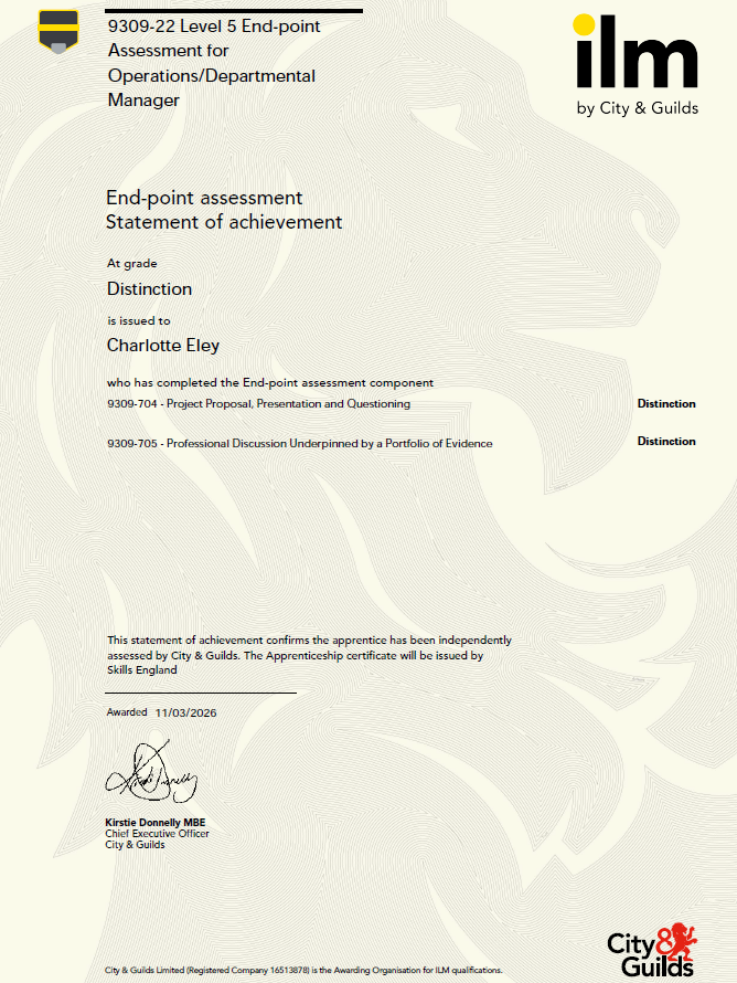 firedetection's tweet photo. Congratulations to Charlotte Eley on achieving a Distinction in her Level 5 Operations/Departmental Manager Apprenticeship! 

#Leadership #TeamAchievement #ProfessionalGrowth #MidlandFire #CareerMilestone #TeamSuccess #LeadershipDevelopment #EmployeeGrowth https://t.co/Qgm8f7Ohso