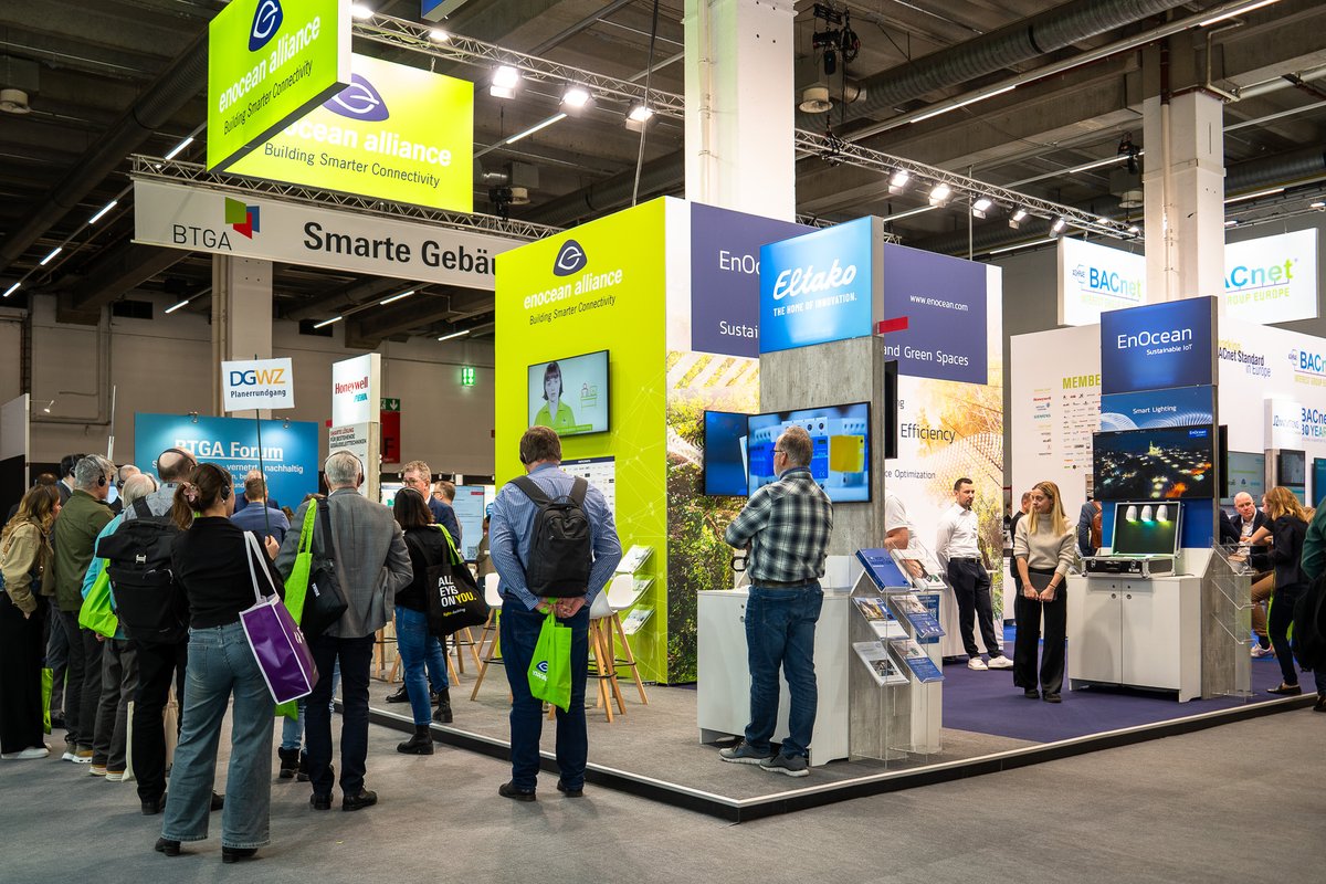 EnOceanAlliance's tweet image. 🇩🇪 Still at Light + Building 2026 in Frankfurt.
Come visit the EnOcean Alliance booth
📍 Hall 9, Stand D10
#LightandBuilding #SmartBuildings