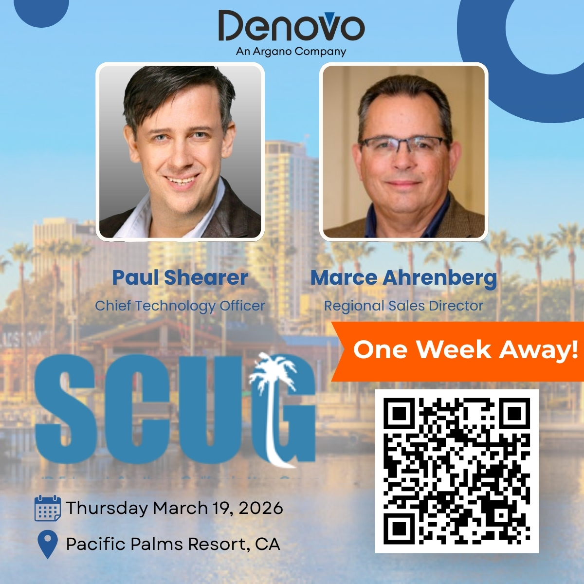 ⏰ One week to go until SCUG!

The Denovo team will be onsite and ready to connect with the Oracle &amp; JD Edwards community.

👉 Register here: hubs.ly/Q046xx2C0
#SCUG #OracleCommunity #JDENetwork
