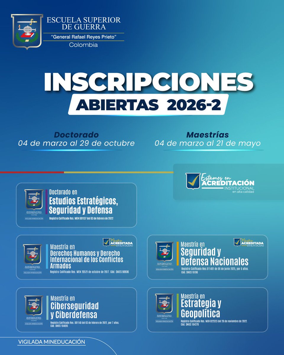 Escuela Superior de Guerra Colombia tweet media