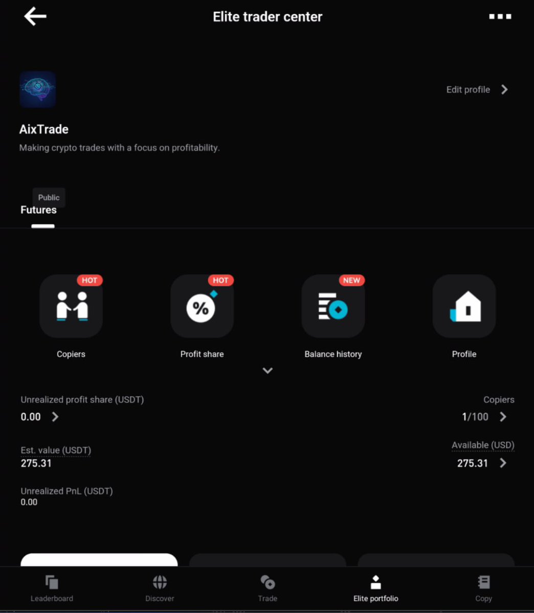 Alın size dana gibi copy sadece btc işlemi alıyorum bilginiz olsun ! api düzeldiğinde 7/24 de ekleyeceğim ama farklı bir hesaba hak geçmesin sonuçta arkadaşlar para verip giriyor ! Refsiz girişleri borsa cıkartmaktadır sonra ben atıldım ettim diye yazmayın Ayşe hanıma bunu 40kere
