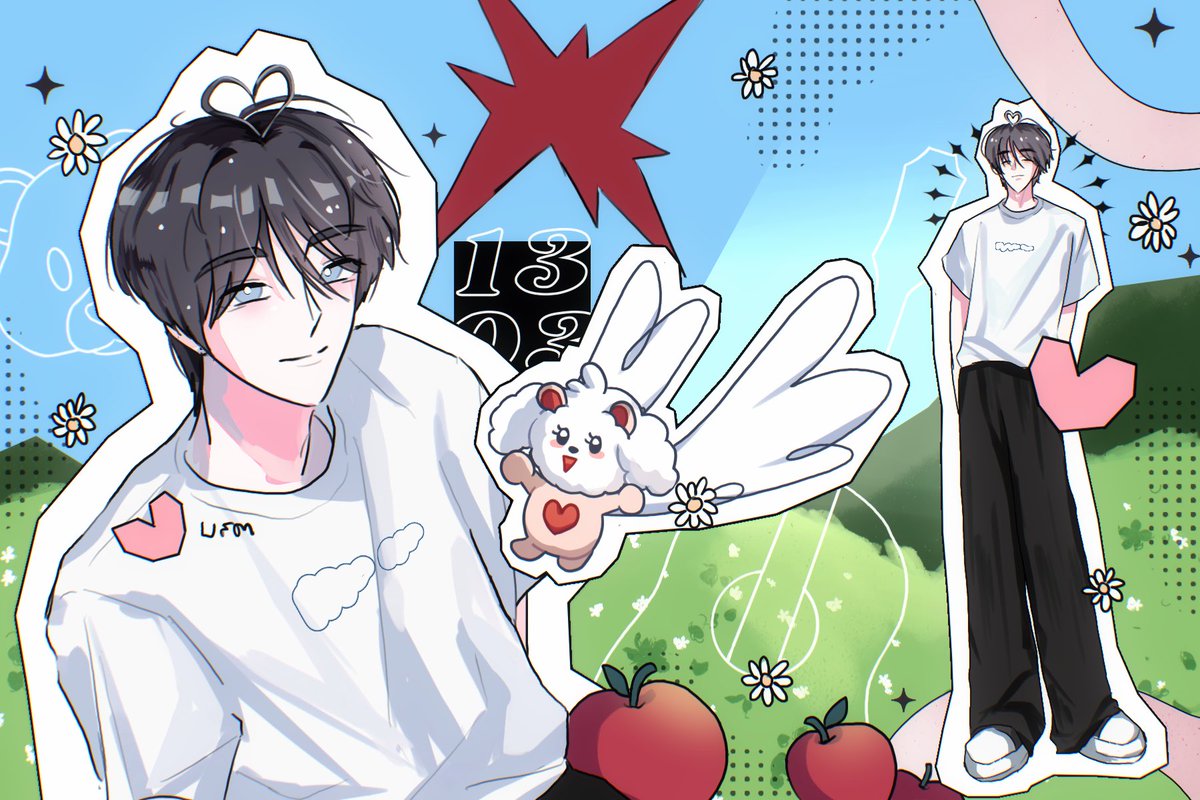 13bku's tweet photo. 🍎

#OurHalfBeomgyuDay 
#봄볕의따스함은알콩이전해준사랑
#MOAの幸運のクローバーボムギュ https://t.co/W4tUVm1aMo