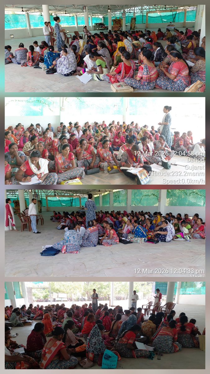 આજ રોજ દાહોદ ઘટક -૪ ના  આંગણવાડી કાર્યકર બેનો ની મિટિંગ લેવામાં આવી પોષણ ટ્રેકર માં લાભાર્થી,AVT, સુપોષિત દાહોદ એપ તમામ યોજનાં  અંતર્ગત મિટિંગ લેવામાં આવી જેમાં તમામ યોજનાકીયબાકી કામગીરી કરવામાં આવી અને આઈ. સી.ડી.એસ. સ્ટાફ હાજર રહ્યા<a href="/DahodPo/">District ICDS,Office Dahod</a> @Ddo Dahod <a href="/CollectorDahod/">Collector Dahod</a> <a href="/WCDGujarat/">Women & Child Development, Govt of Gujarat</a>