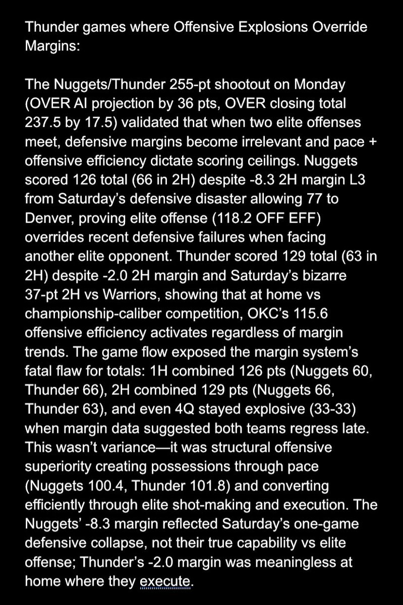 vrontiVII's tweet photo. 🏀⏮Monday. OKC games where Offensive Explosions Override
Margins. ⚡🏎️💨#NBA https://t.co/SymHx6TDTL