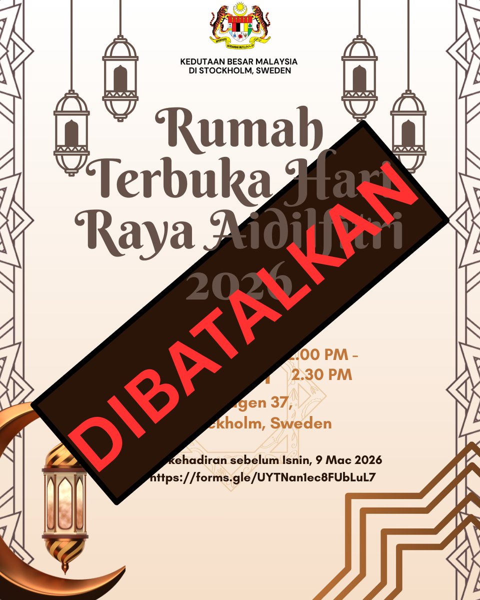 Embassy of Malaysia in Stockholm, Sweden tweet media