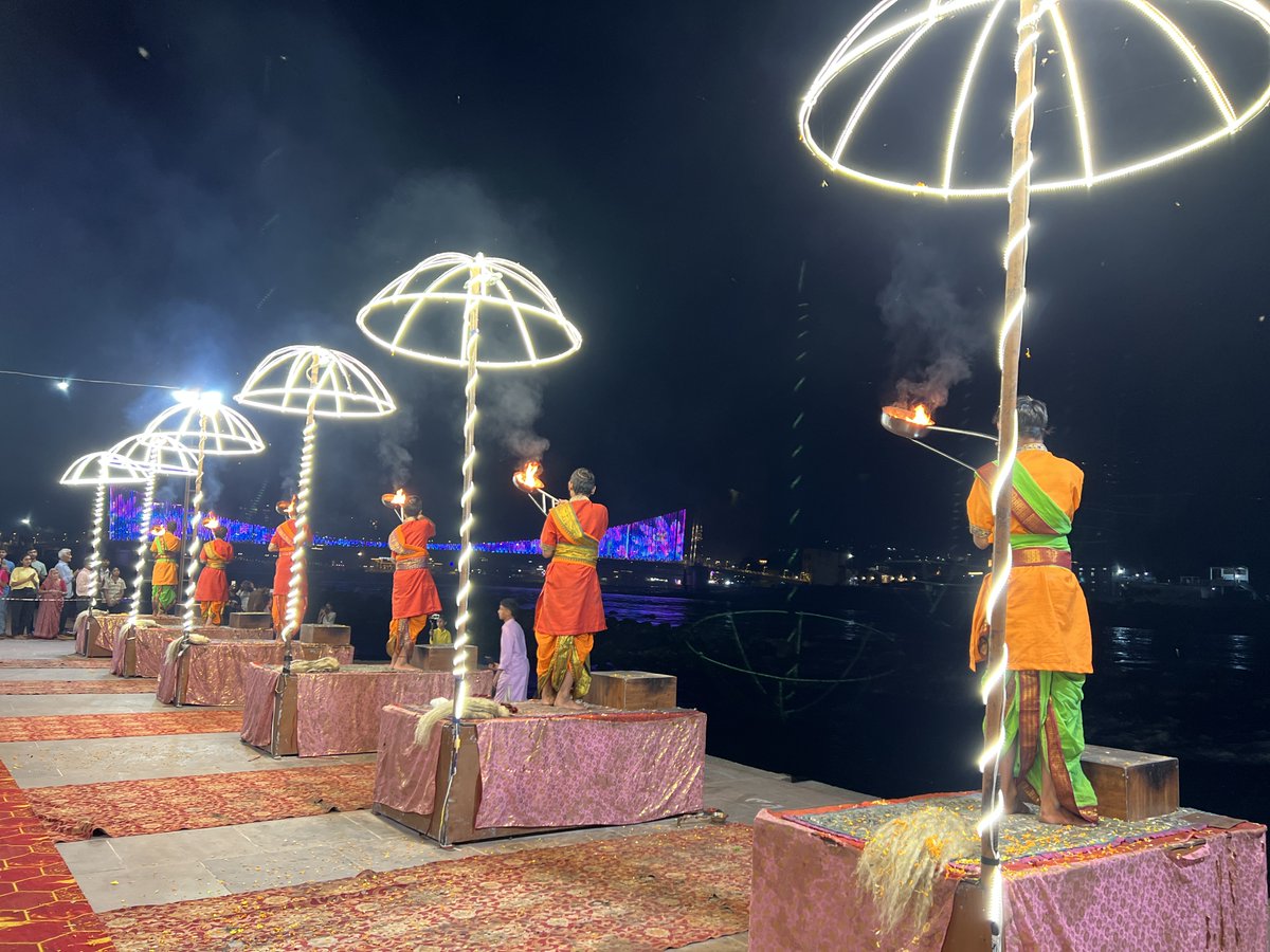 Rishikeshdham's tweet photo. Memory of 12.03.2026 Daily #GangaAarti at Shree Swaminarayan Ghat with Mediation. Since 2002 | Managed by Rishikesh Dham  👤Co-founder: Shree Sunil Bhagat  📷#SpiritualIndia #SunilBhagat #RishikeshDham #ganges https://t.co/JqAl726EC0
