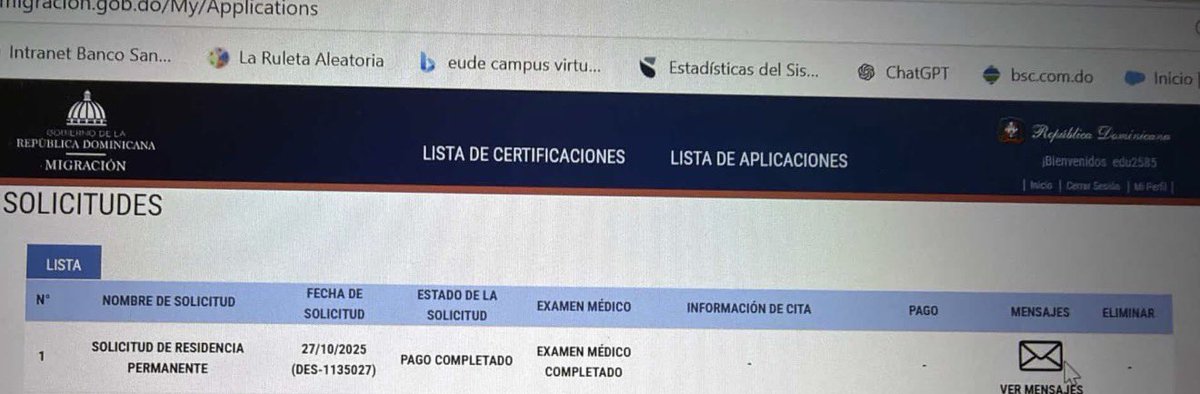 emam2585's tweet photo. @MigracionRDo casi 2 meses sin respuesta de migracion de una residencia permanente, cuando hay gente que en 20 días se la aprueban. Desde octubre dandole seguimiento. Llamo y nunca atienden. https://t.co/zwvYdvROI8
