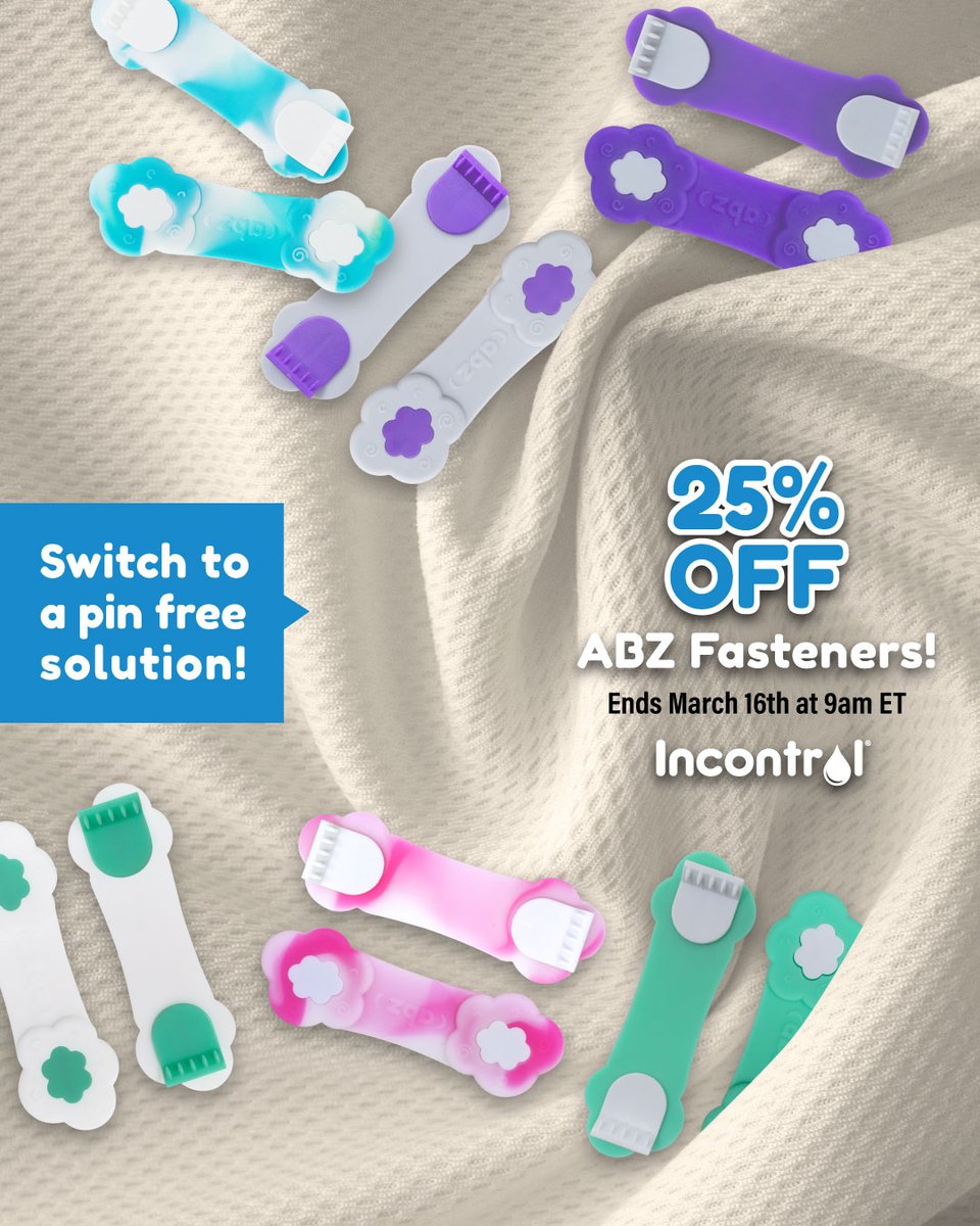 InControlDiaper's tweet photo. Make fastening easy as ABZ! Switch to a pin free solution today and save 25%!
*Bulk pricing not available during sale.*

https://t.co/2VtptXmXWN

#abzfastener #diaperfastener #diaperpin #pinfree #clothdiapers #prefolds https://t.co/dKmXT5rMDT