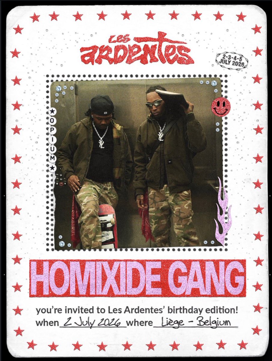 LeaksTour_eu's tweet image. 🇧🇪 | #HomixideGang confirms first festival date this summer!! 

They will support #PlayboiCarti and #DestroyLonely at @LESARDENTES 
on 2nd July 🔥