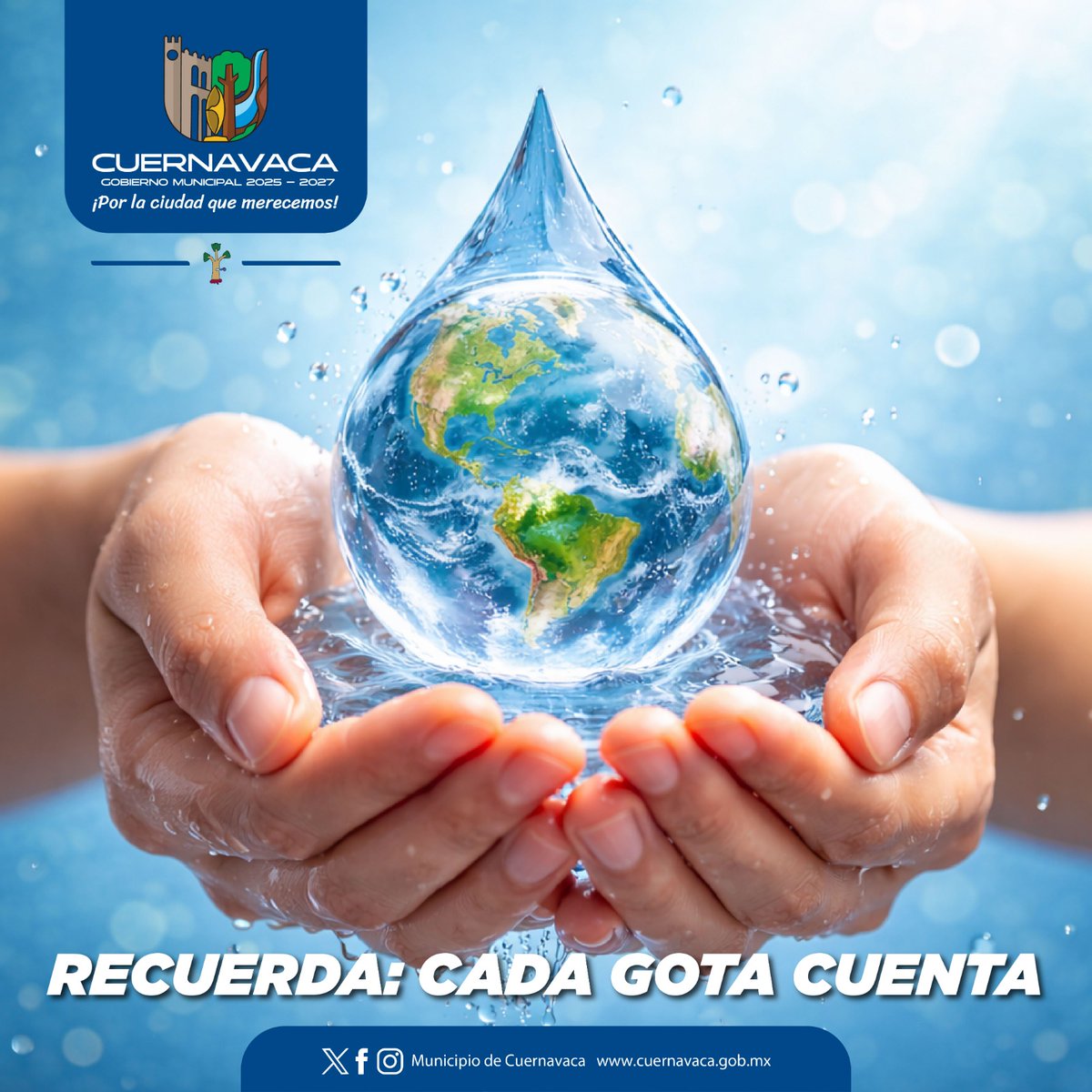 24_morelos's tweet photo. ¡CADA GOTA CUENTA! TEMPORADA DE ESTIAJE ESTÁ POR COMENZAR 

El @CuernavacaGob te da algunas #recomendaciones para afrontar la temporada de #estiaje en el municipio. 

- Revisa que tus llaves y tuberías no tengan #fugas. 
- Lava tu automóvil con #cubeta, no con manguera 
- Al lavar los trastes, primero enjabona y después enjuaga para evitar desperdicio.