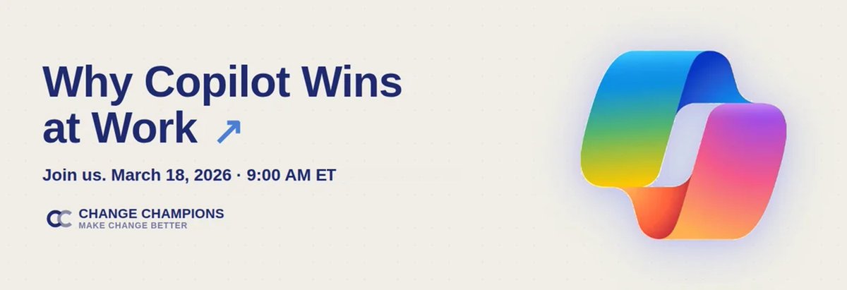 change_champ's tweet photo. Shadow AI is in your org. If you’ve invested in #M365Copilot, adoption beats policy. Join our exec briefing👉https://t.co/qVKU7dHwBC

#ShadowIT #ChangeManagement #AI #Microsoft 🤖 https://t.co/f4kSCKZrxo