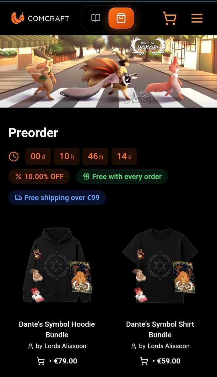 LordsAlissoon's tweet photo. Half of one of the Author's Collection Boxes were bought already!!!! 
We still have more 10 hours with 10% off!!! Don’t loose the chance of getting these!!!
#aon #agesofnokori #furry
#webtoon
#comcraft https://t.co/Ocbf8x0wX8