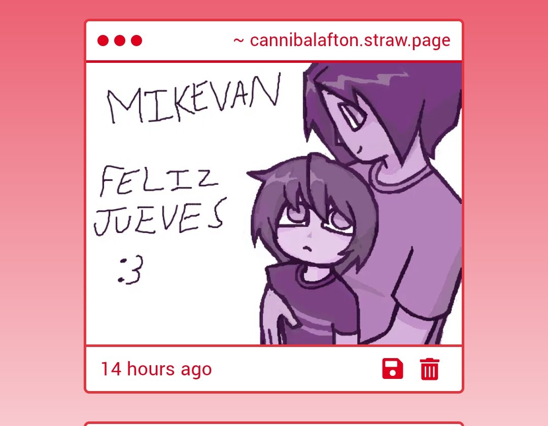 CannibalAfton's tweet photo. MIKEVAAAAAAN LET'S GOOOOO 

Feliz jueves 💜 
https://t.co/NZxMurDBDr https://t.co/FBww1vfHRz